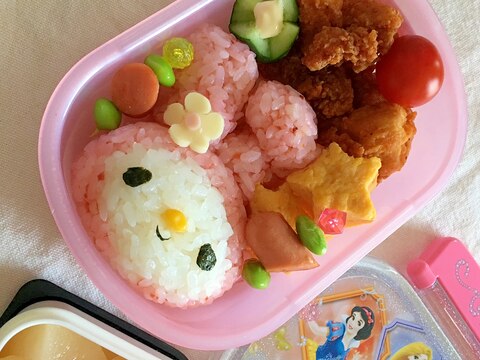 1年生の遠足弁当♪梅ご飯でマイメロちゃん♡